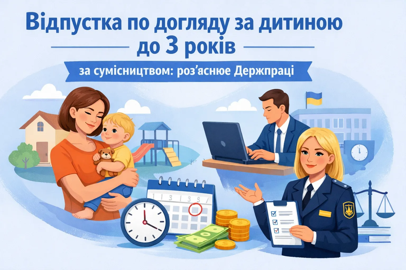 Відпустка для догляду за дитиною до 3 років за сумісництвом: роз’яснює Держпраці Відпустка для догляду за дитиною до 3 років за сумісництвом: роз’яснює Держпраці