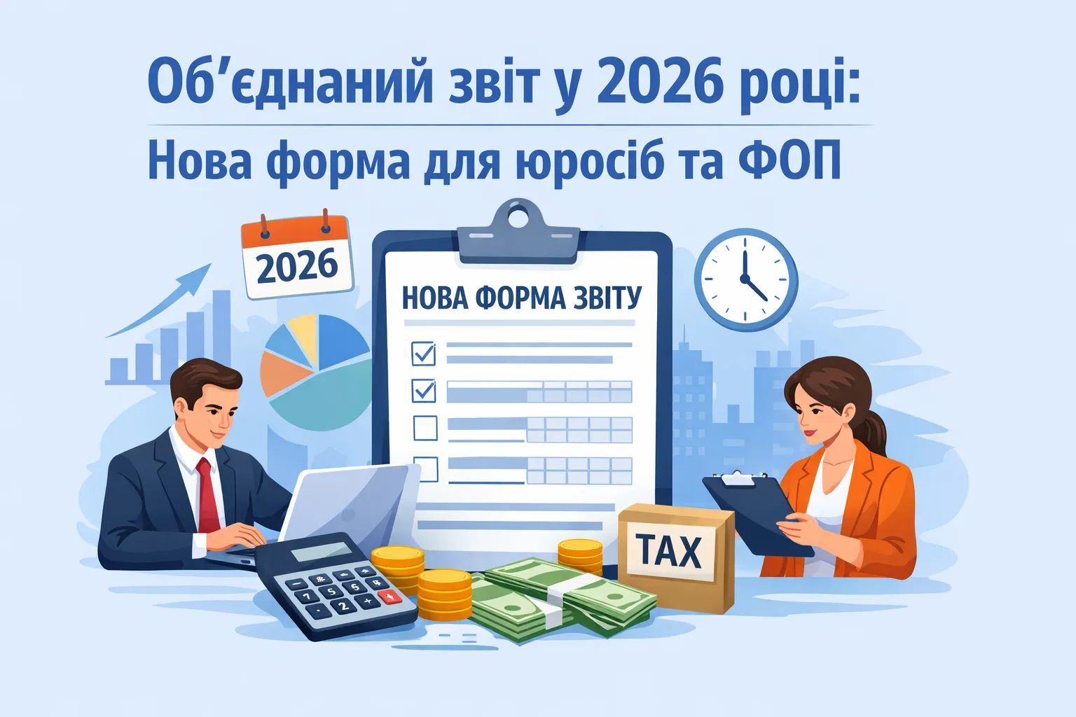Об’єднаний звіт у 2026 році: за якою формою звітувати юрособам і ФОП