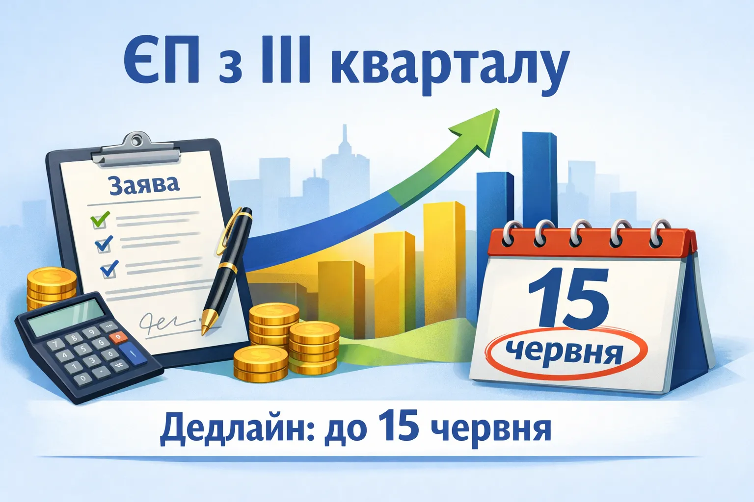 Перехід на ЄП з ІІІ кварталу: дедлайн подання заяви 15 червня