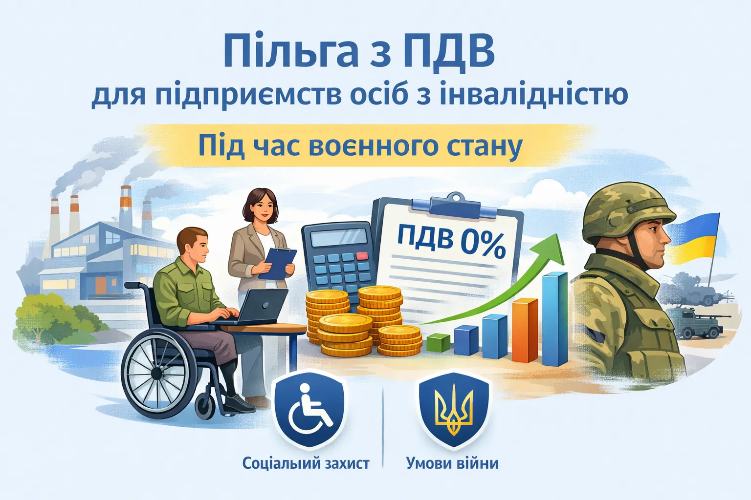 Пільга з ПДВ для підприємств осіб з інвалідністю: що важливо знати під час воєнного стану