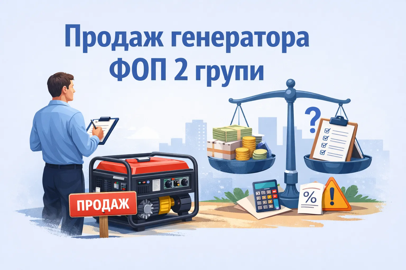 ФОП групи 2 хоче продати генератор: є нюанси