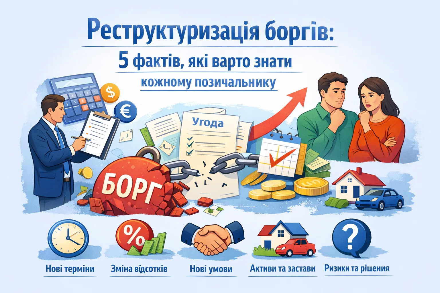 Реструктуризация долгов: 5 фактов, которые стоит знать каждому заемщику Реструктуризация долгов: 5 фактов, которые стоит знать каждому заемщику