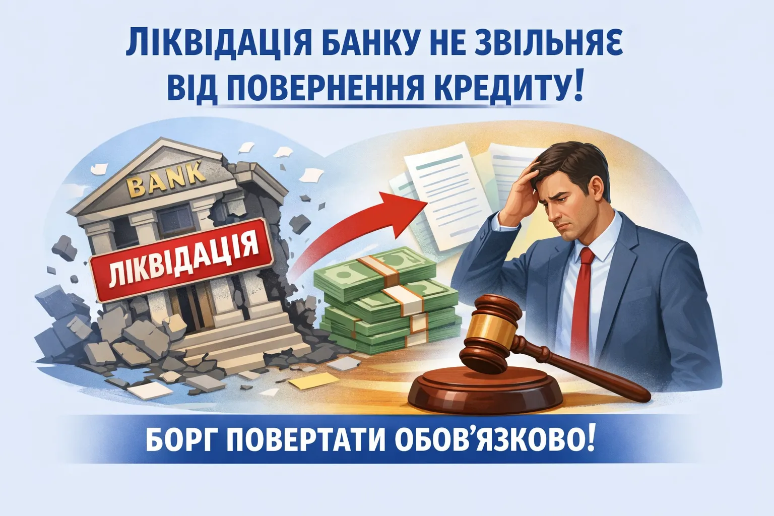 Ліквідація банку не звільняє позичальника від повернення кредиту — апеляційний суд