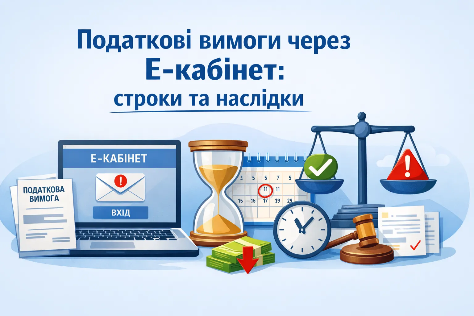 Податкові вимоги через Е‑кабінет: строки доставки і наслідки