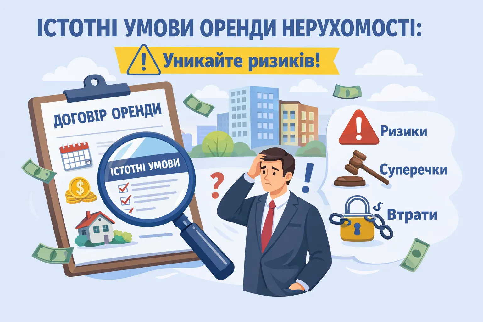 Увага на істотні умови договору оренди нерухомості: уникайте ризиків! Увага на істотні умови договору оренди нерухомості: уникайте ризиків!