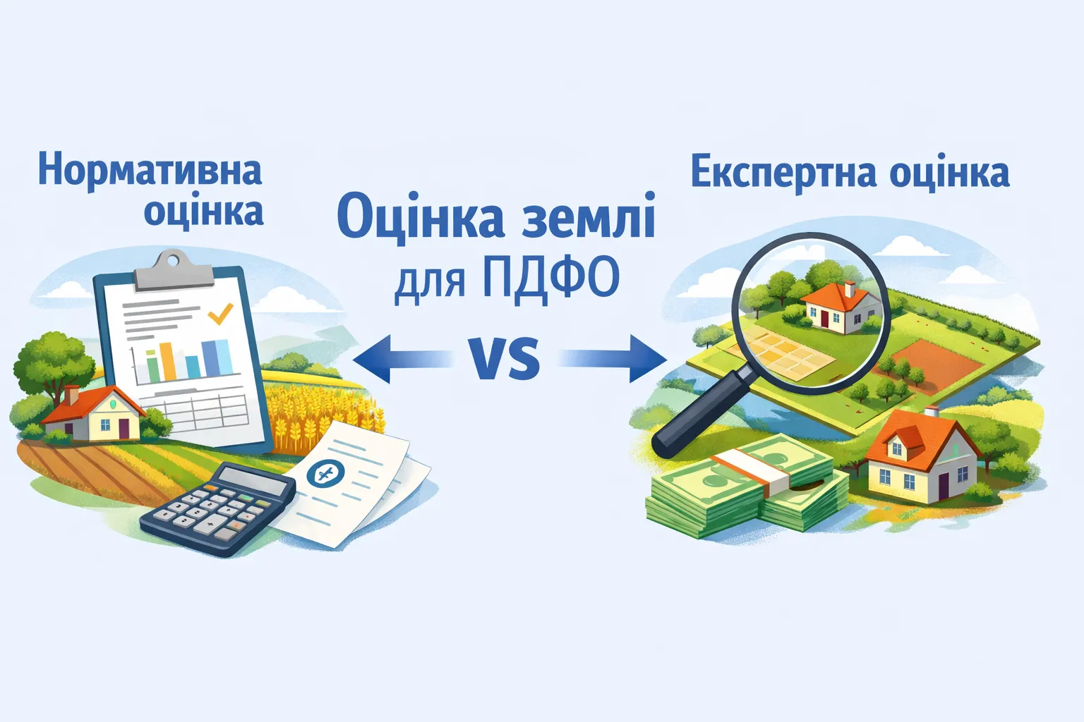 Нормативна vs експертна оцінка землі: що використовується для ПДФО