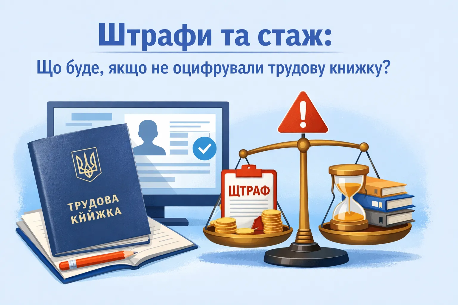 Чи буде штраф і чи збережеться стаж, якщо не встигли оцифрувати трудову книжку? Чи буде штраф і чи збережеться стаж, якщо не встигли оцифрувати трудову книжку?