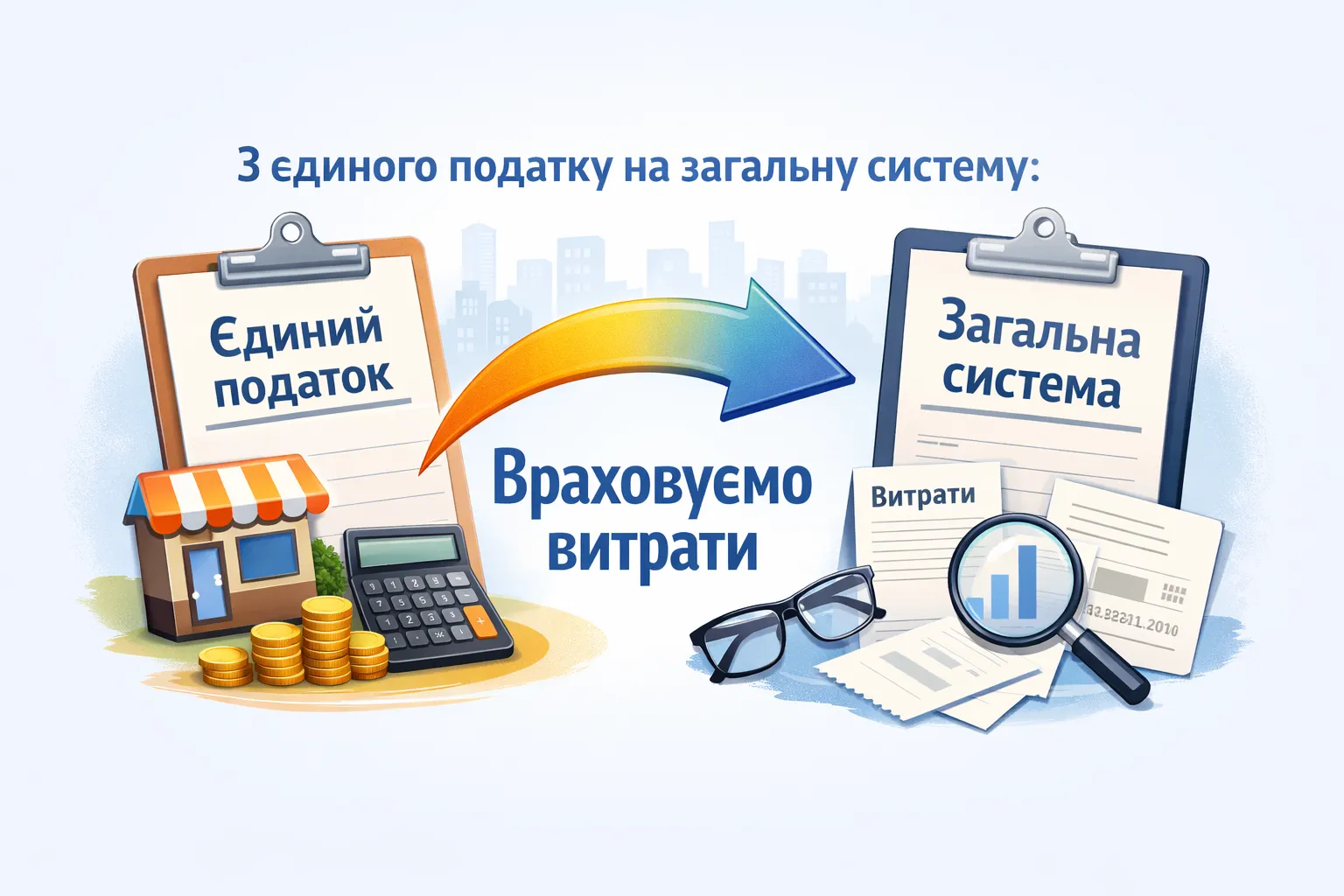 З єдиного податку на загальну систему: враховуємо витрати  