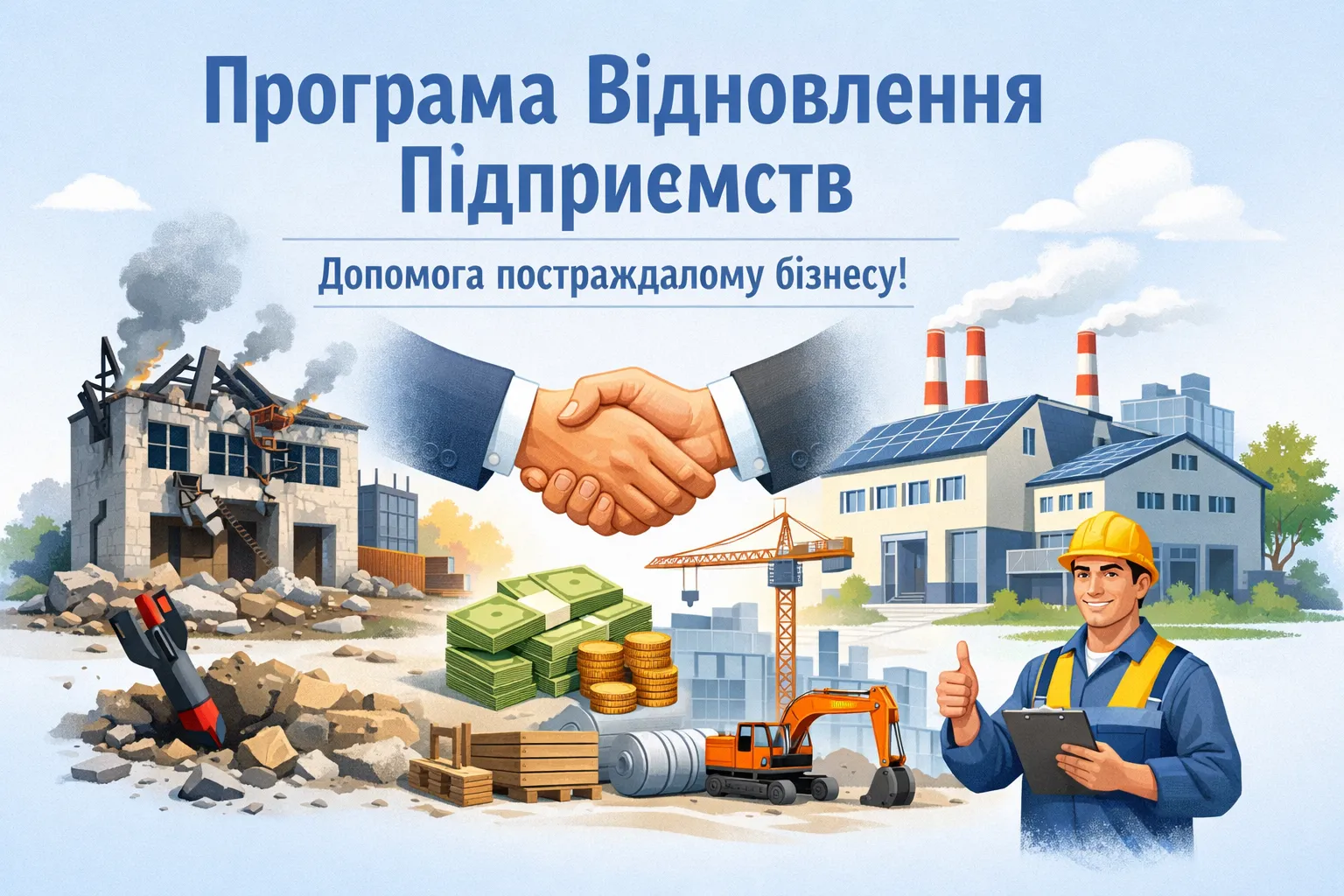 Правительство вводит новую программу восстановления пострадавших от обстрелов предприятий