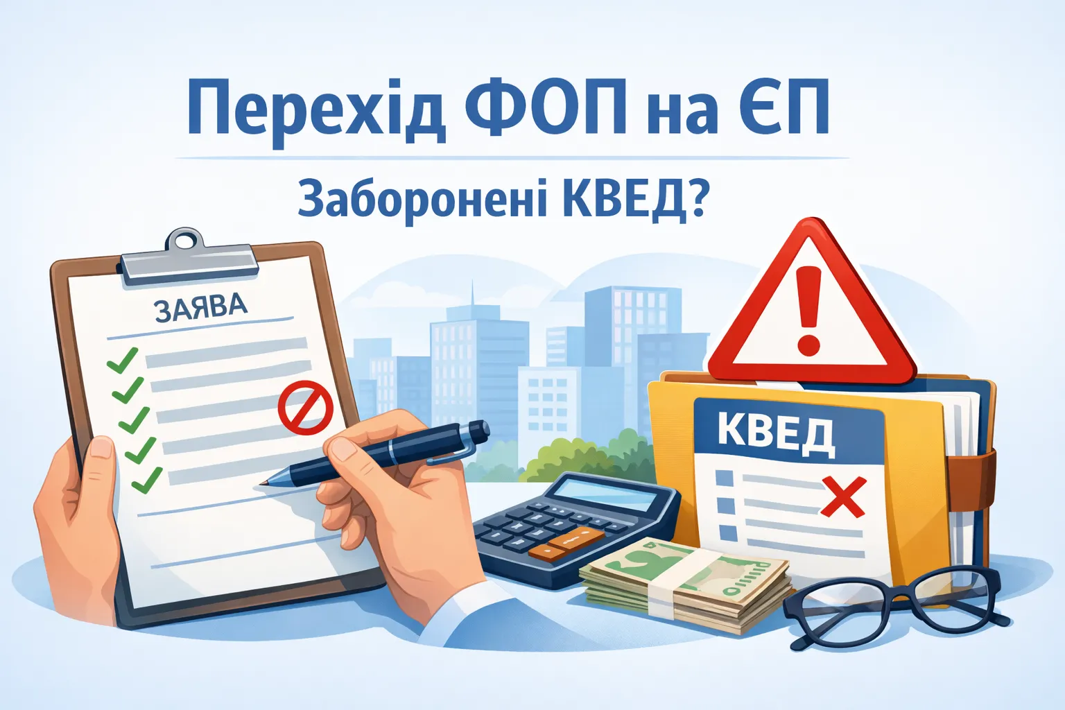Перехід ФОП на ЄП: чи можна в заяві вказати КВЕД із забороненими видами Перехід ФОП на ЄП: чи можна в заяві вказати КВЕД із забороненими видами
