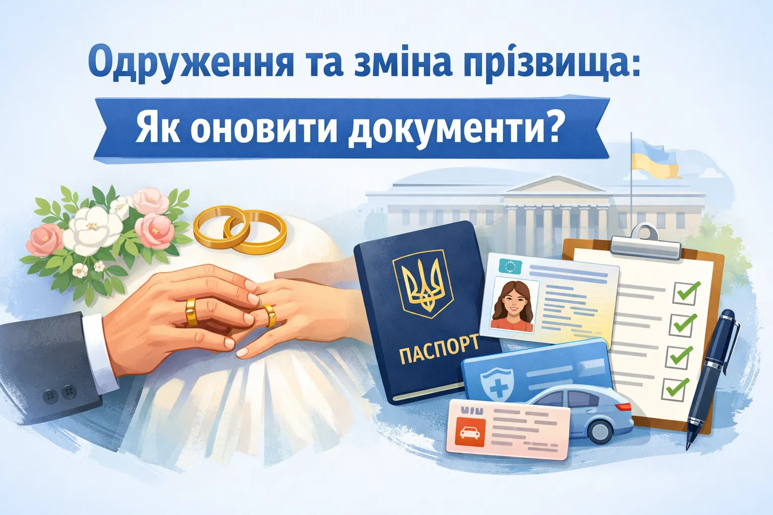 Одруження та зміна прізвища: алгоритм оновлення документів