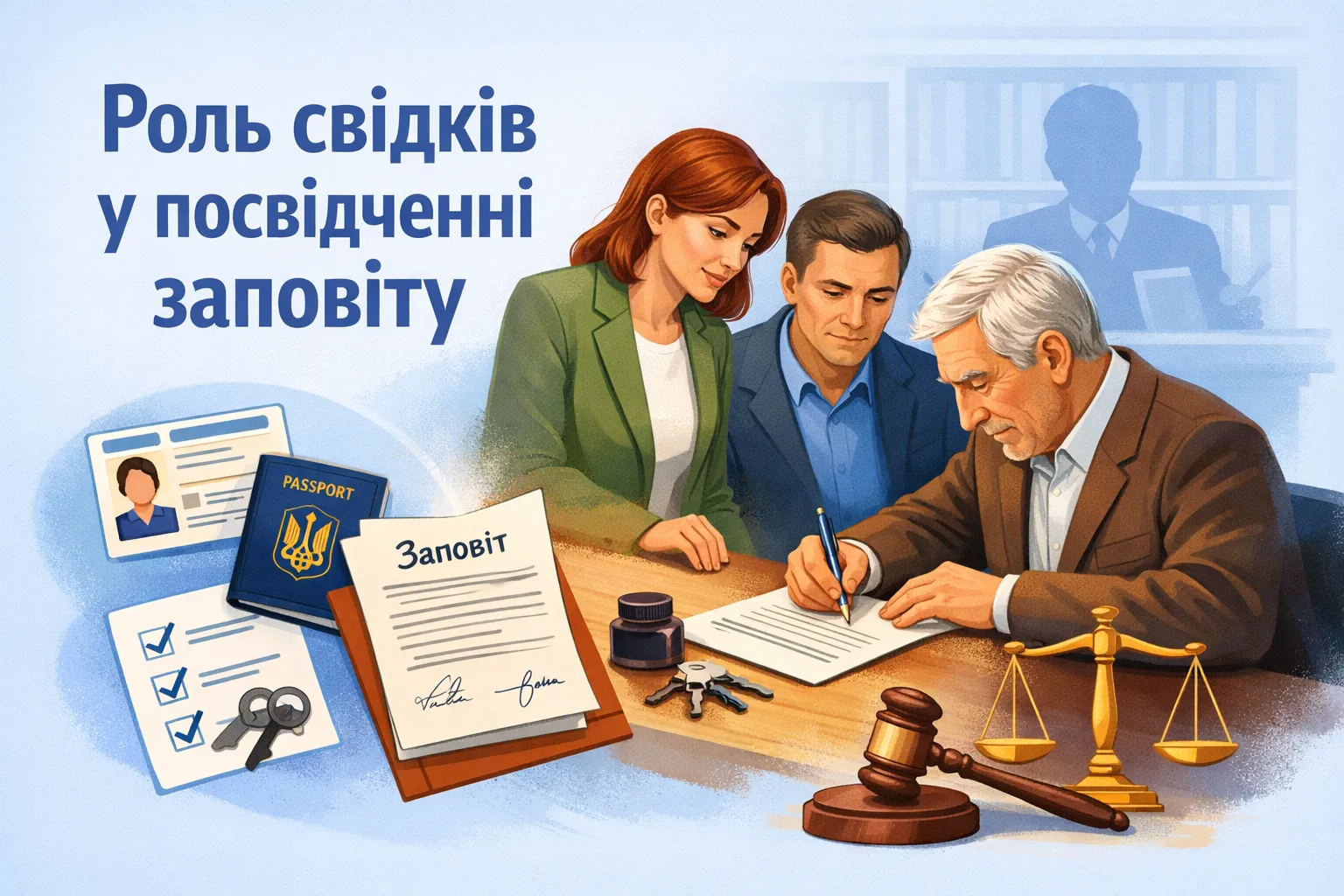 Роль свідків у посвідченні заповіту