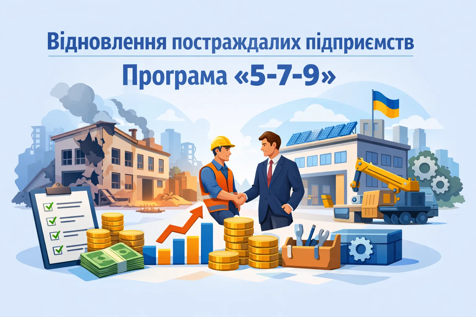 Правительство запускает новую программу для восстановления пострадавших от обстрелов предприятий в рамках «5-7-9»