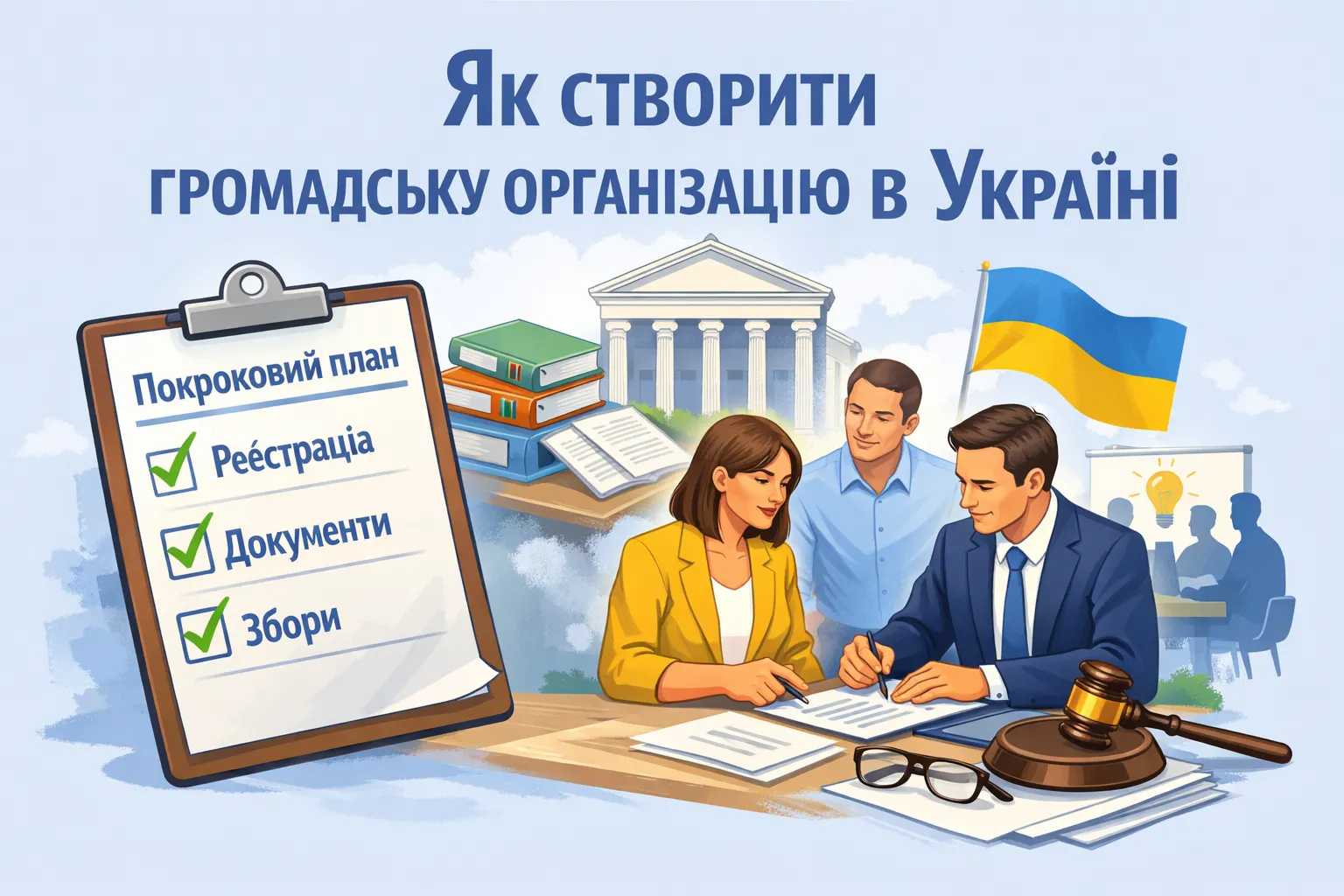  Покроковий алгоритм створення громадської організації в Україні.