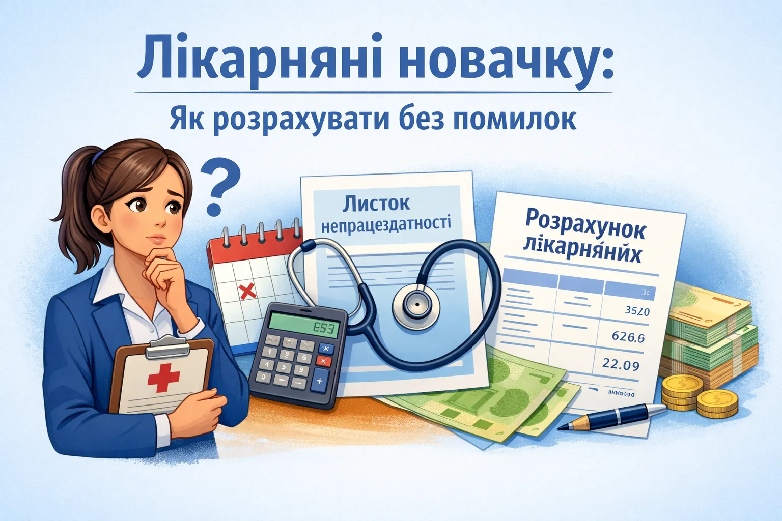 Лікарняні новачку: як розрахувати без помилок Лікарняні новачку: як розрахувати без помилок