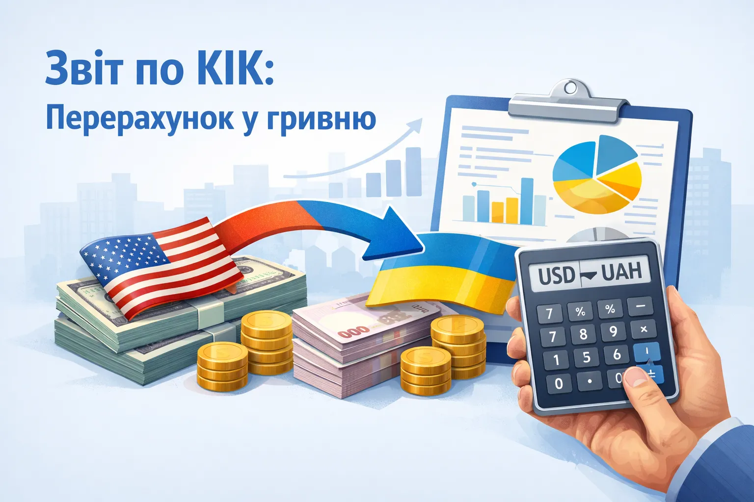 Звіт по КІК: як перерахувати показники у гривню