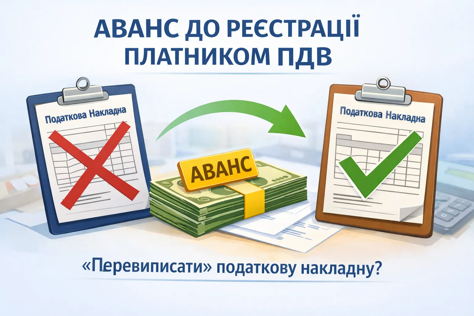 Аванс до реєстрації платником ПДВ: чи можна «перевиписати» ПН?