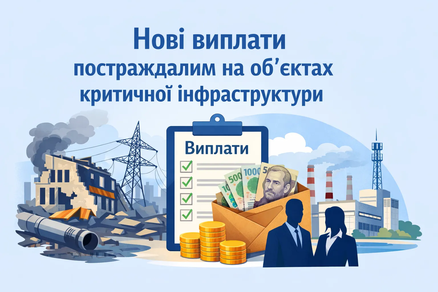 Кабмін оновив виплати постраждалим на об’єктах критичної інфраструктури Кабмін оновив виплати постраждалим на об’єктах критичної інфраструктури