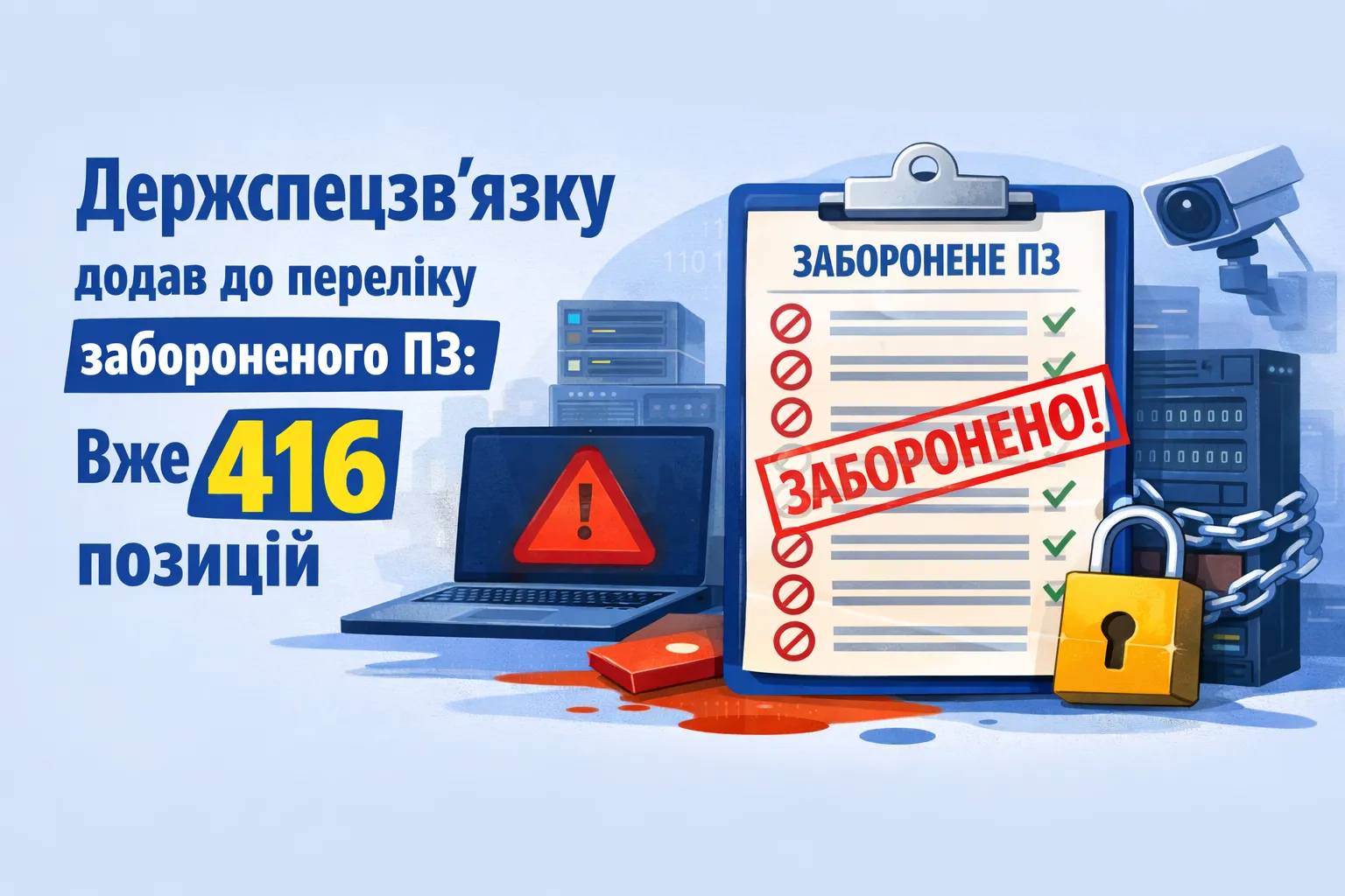 Держспецзв’язку поповнив перелік забороненого ПЗ: вже 416 позицій
