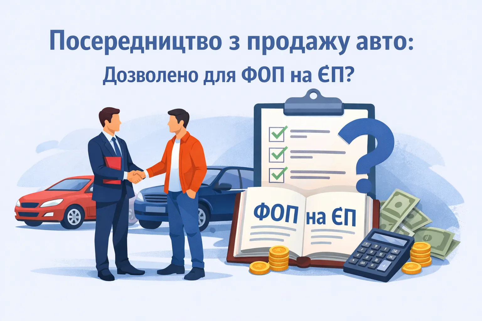 Посередницькі послуги з продажу авто: чи дозволені ФОП на ЄП?