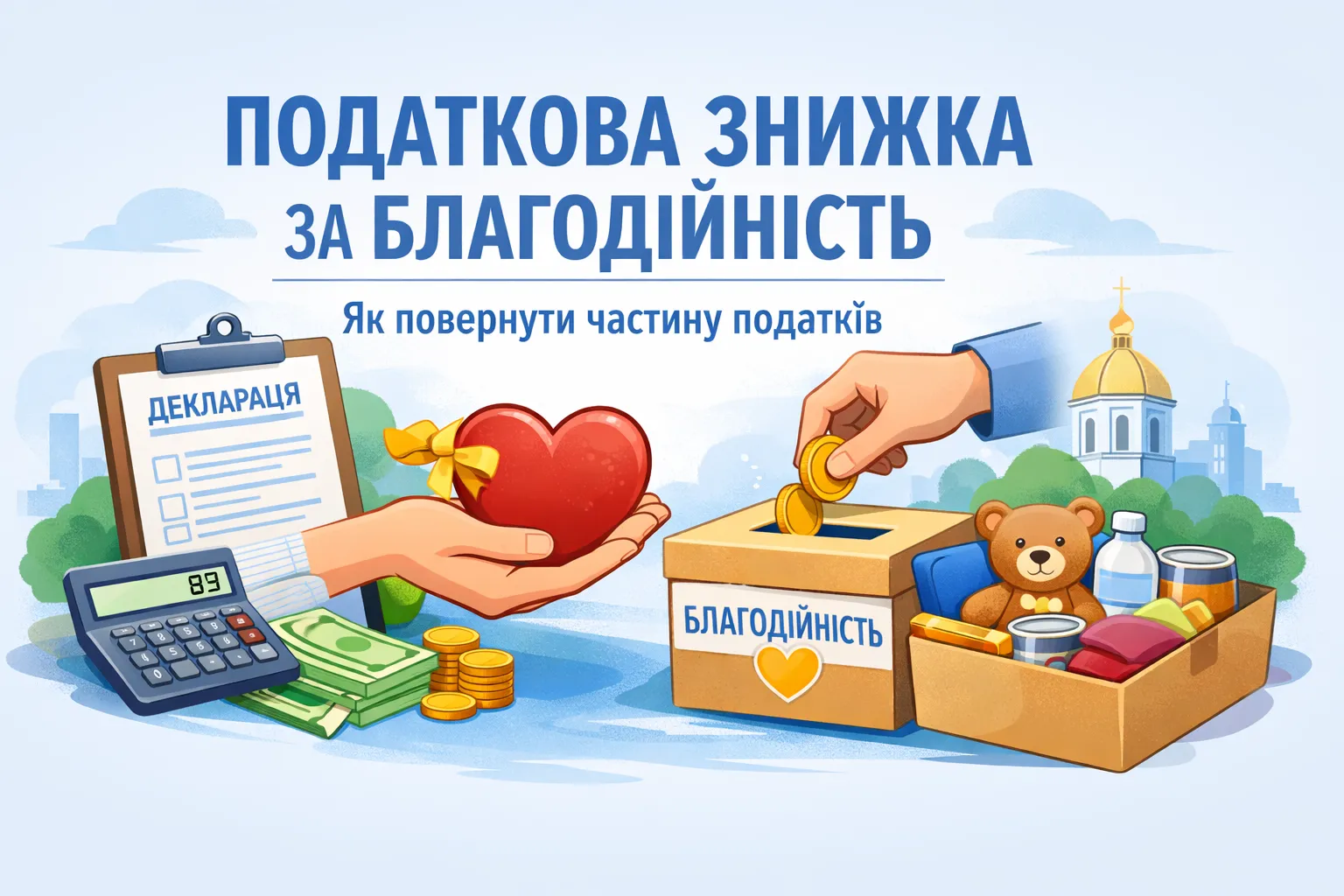 Податкова знижка за благодійність: як повернути частину сплачених податків