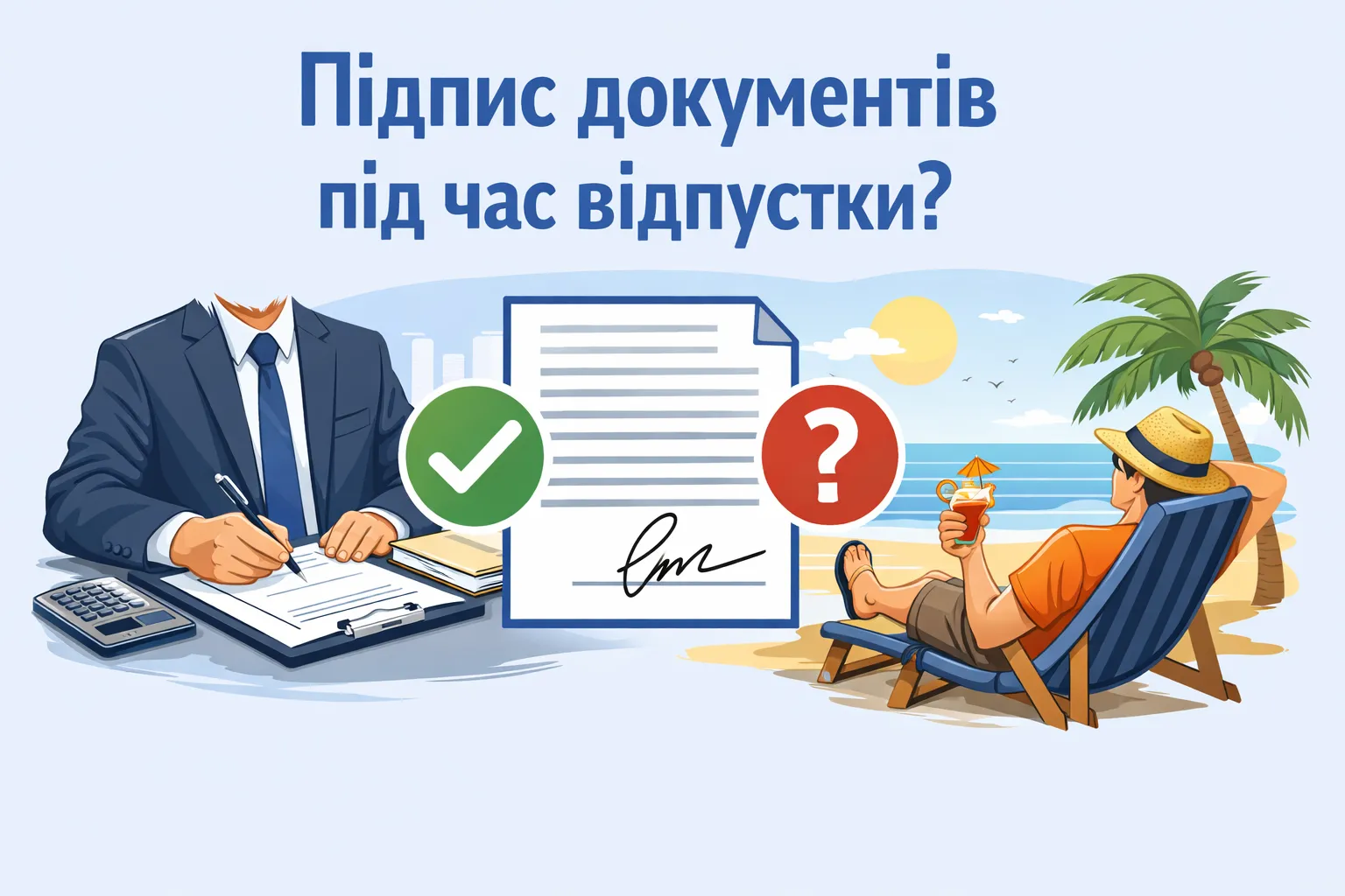 Директор чи головбух у відпустці: чи можна підписувати документи? Директор чи головбух у відпустці: чи можна підписувати документи?
