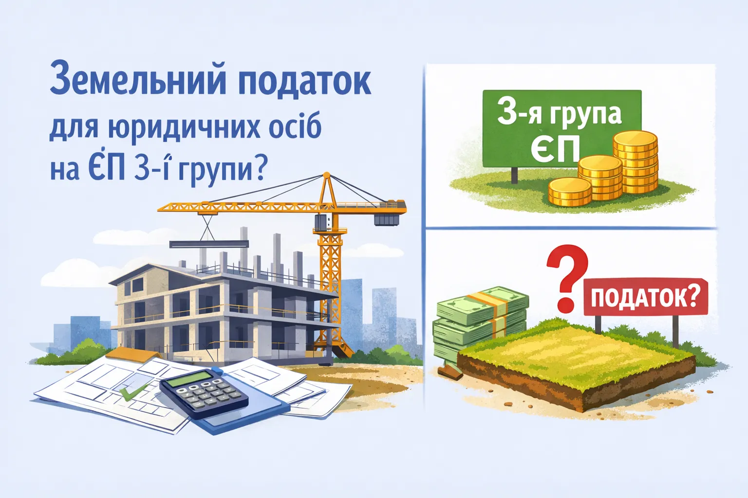 Будівництво на власній землі юридичної особи на ЄП 3‑ї групи: чи потрібно сплачувати земельний податок? Будівництво на власній землі юридичної особи на ЄП 3‑ї групи: чи потрібно сплачувати земельний податок?