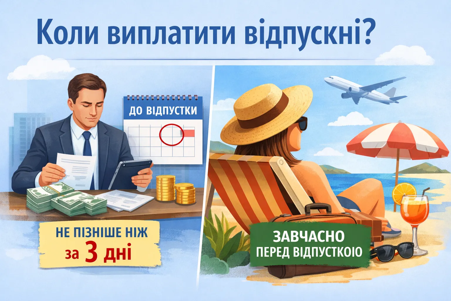 Відпустка: у які строки роботодавець зобов'язаний виплатити відпускні?