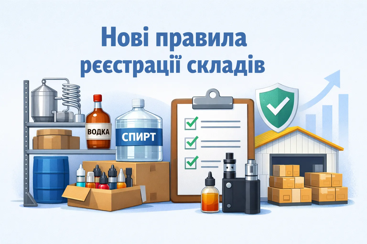 Спирт, алкоголь, рідини для Е‑сигарет: нові правила реєстрації складів