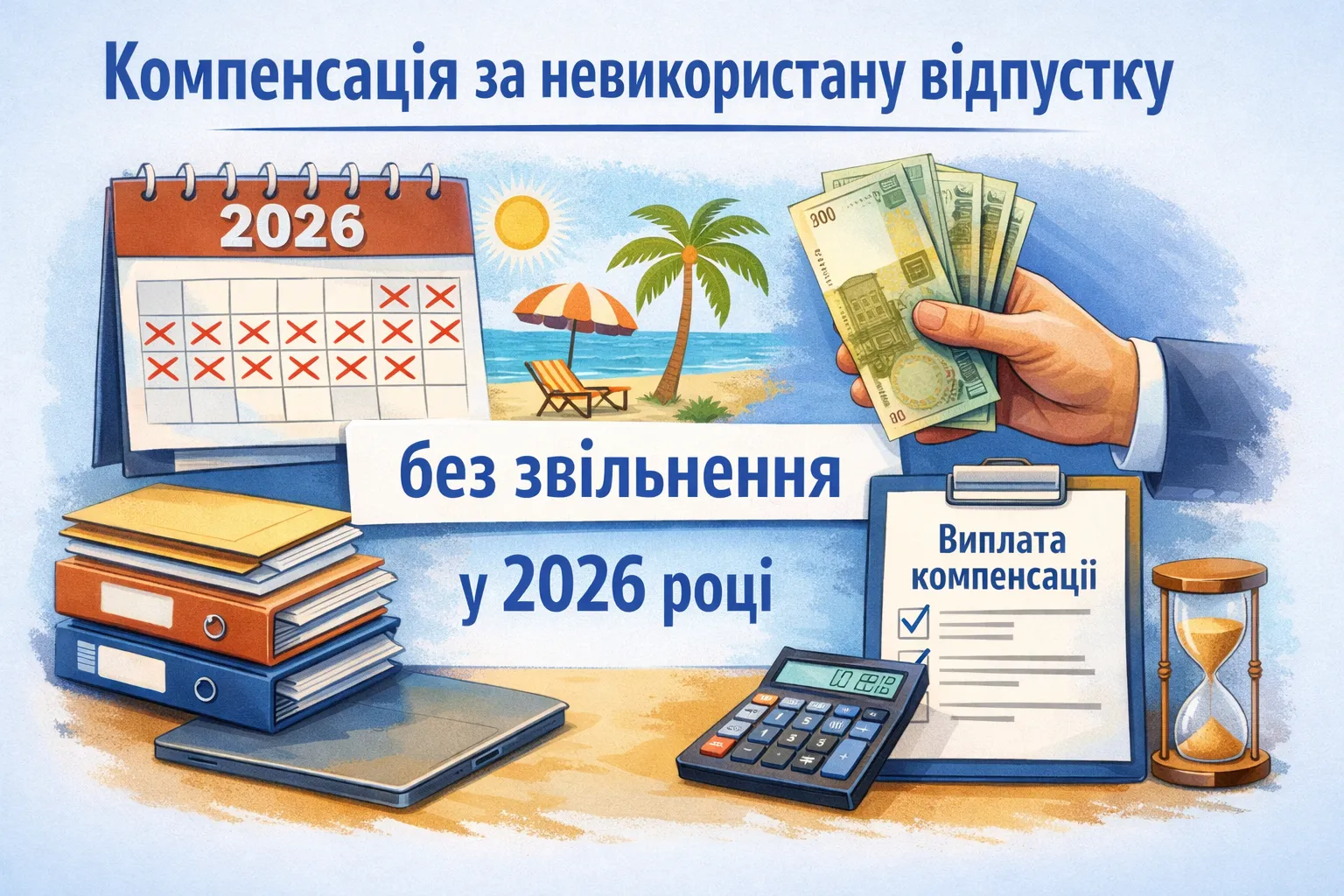 Компенсація за невикористану відпустку без звільнення: коли це можливо у 2026 році