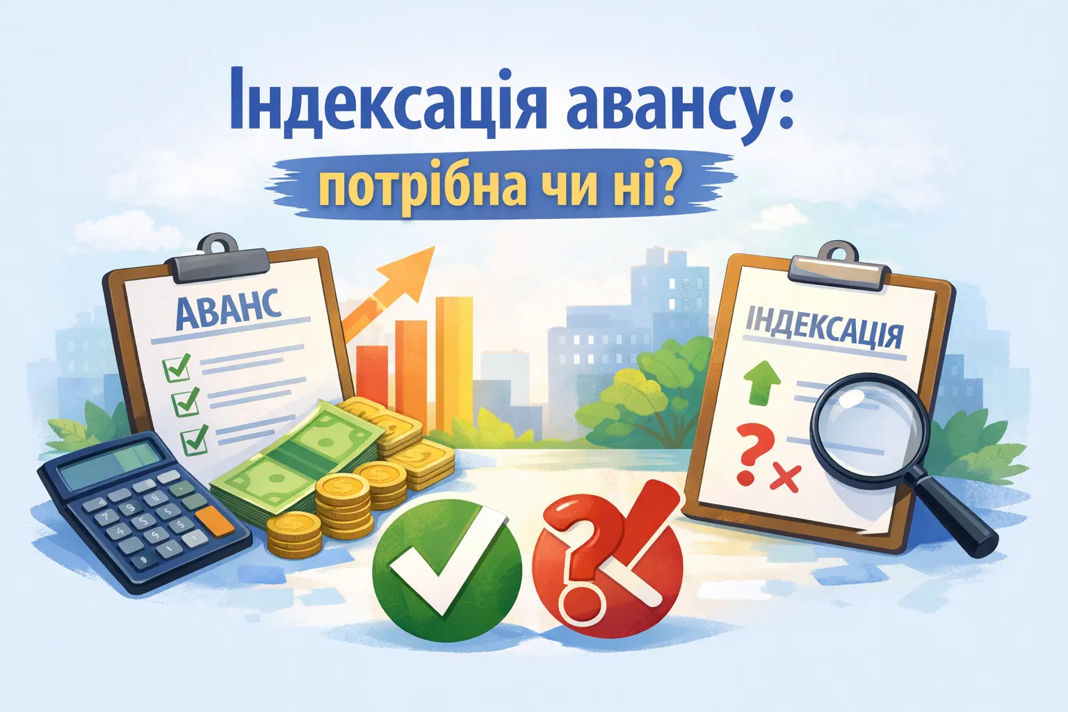 Чи треба нараховувати індексацію при виплаті авансу?