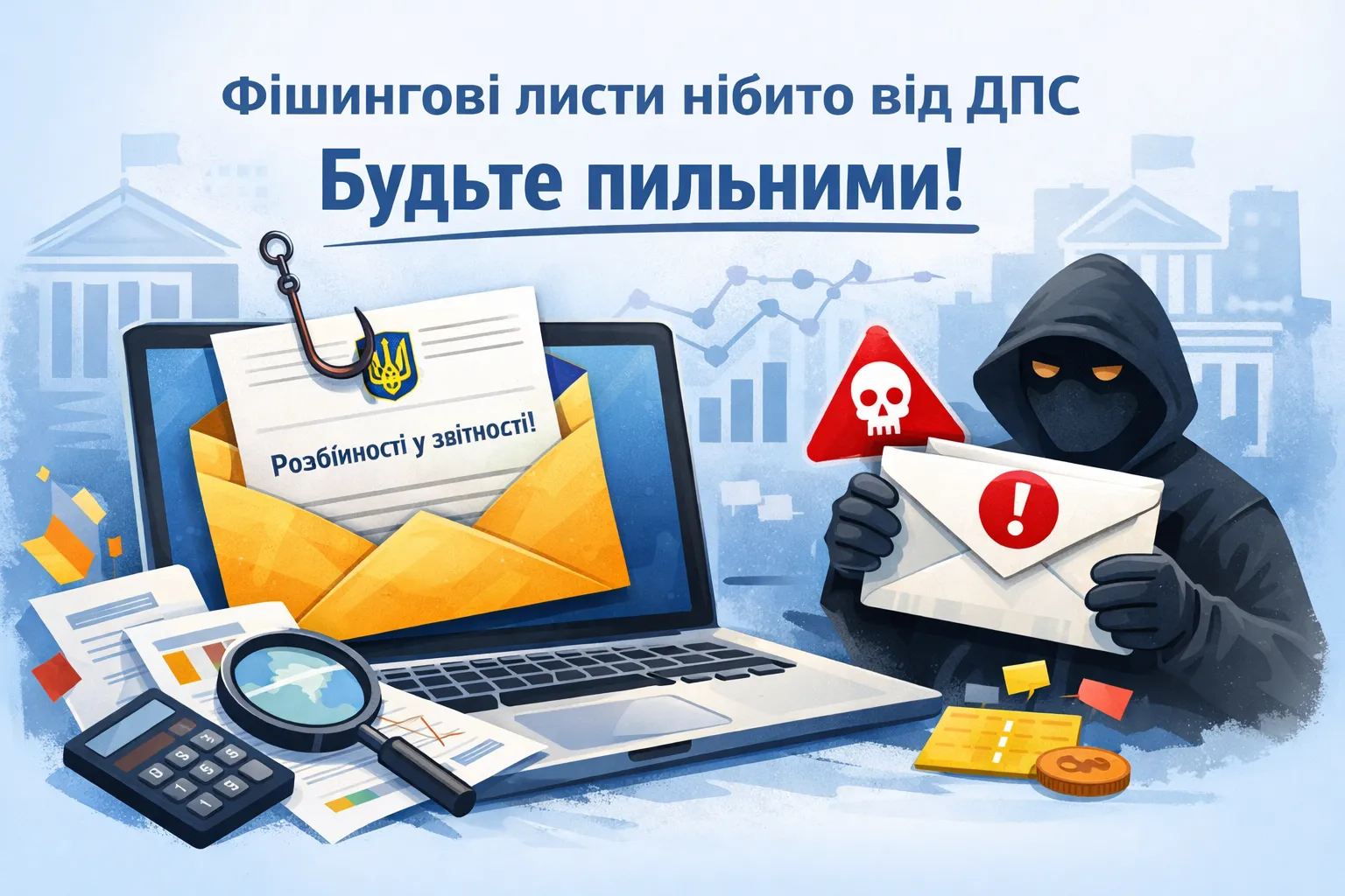 Фішингові листи нібито від ДПС про «розбіжності у звітності»: будьте пильними Фішингові листи нібито від ДПС про «розбіжності у звітності»: будьте пильними