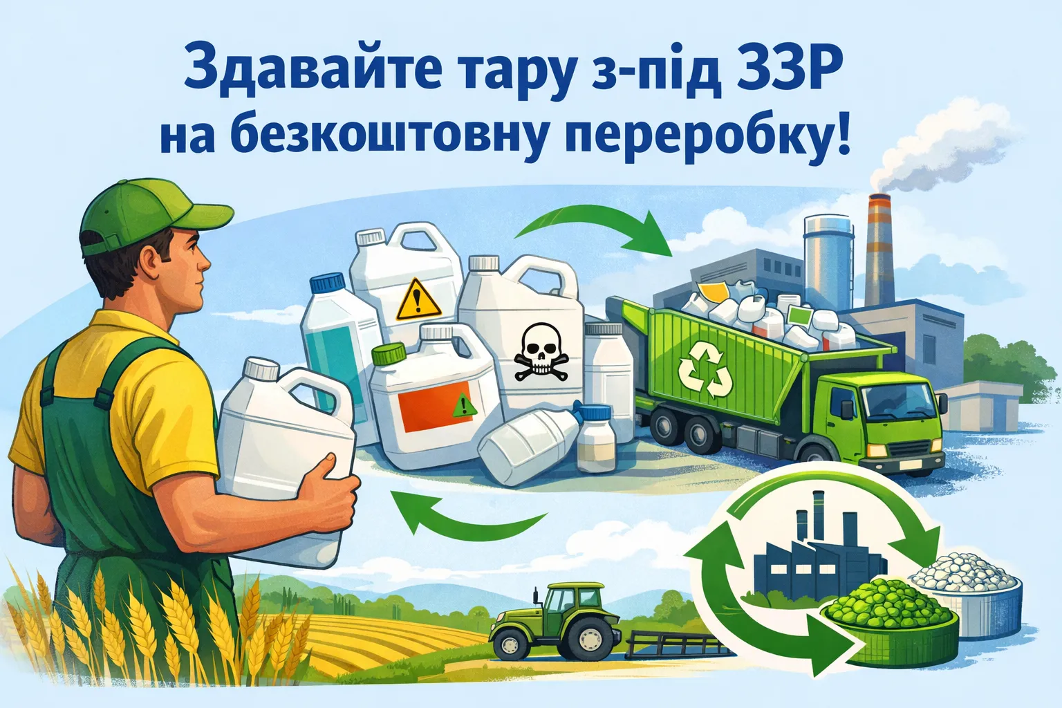 Аграриев призывают сдавать тару из-под СЗР на бесплатную переработку