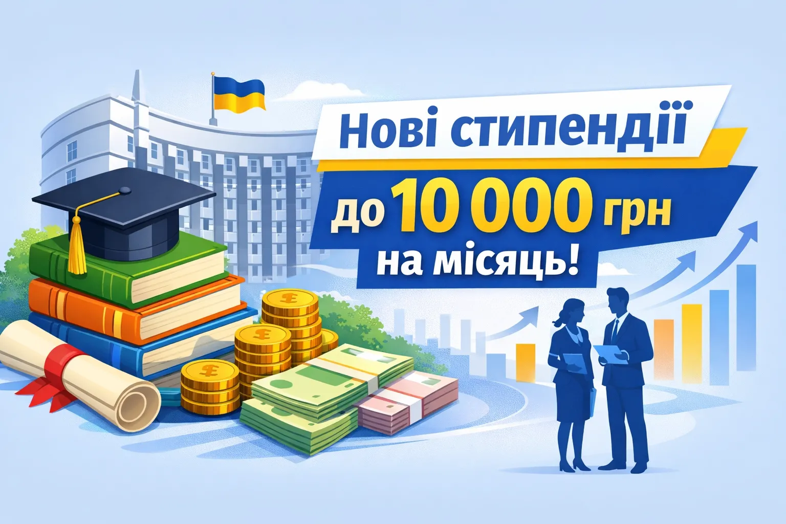 До 10 тисяч гривень на місяць: Кабмін запускає нові стипендії До 10 тисяч гривень на місяць: Кабмін запускає нові стипендії