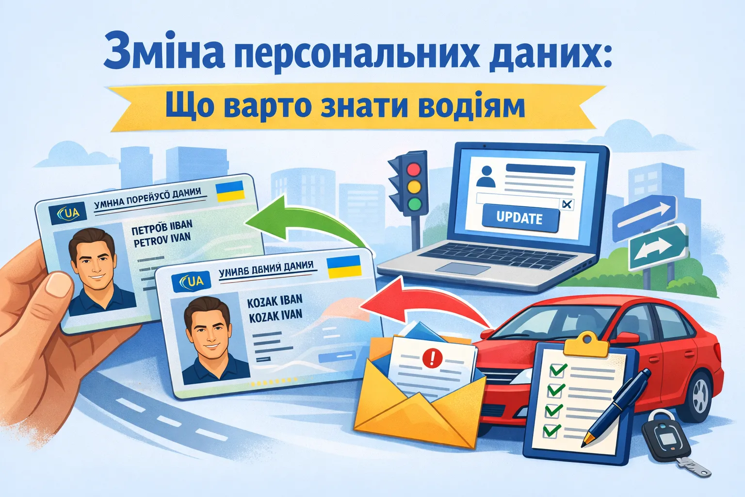 Зміна персональних даних: що варто знати водіям