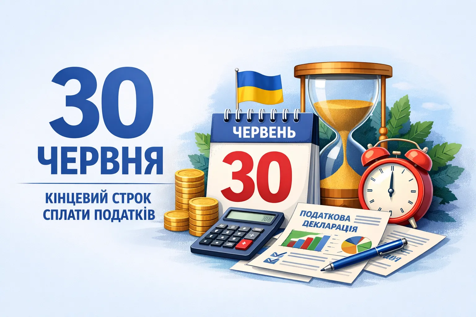30 червня — граничний строк сплати низки податків і зборів 30 червня — граничний строк сплати низки податків і зборів