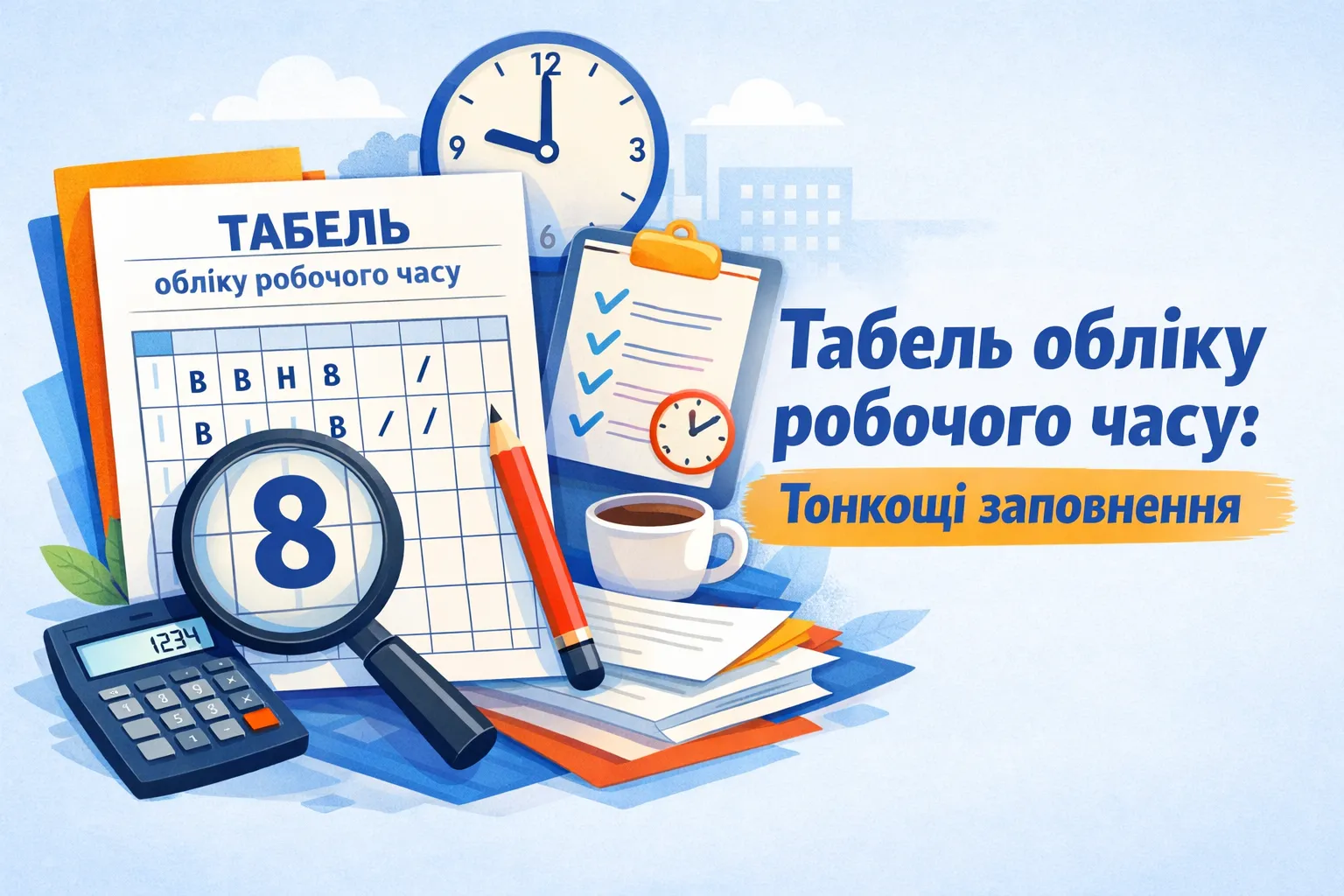 Табель обліку робочого часу: тонкощі заповнення 