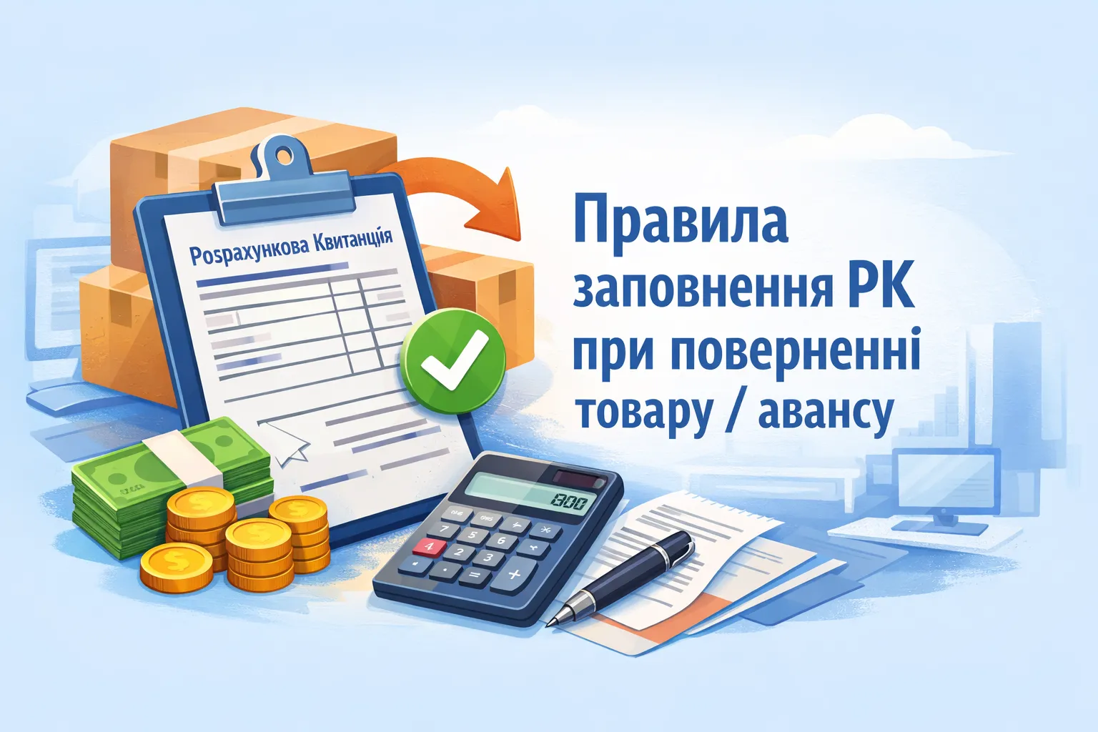 Правила заповнення РК при поверненні товару / авансу Правила заповнення РК при поверненні товару / авансу
