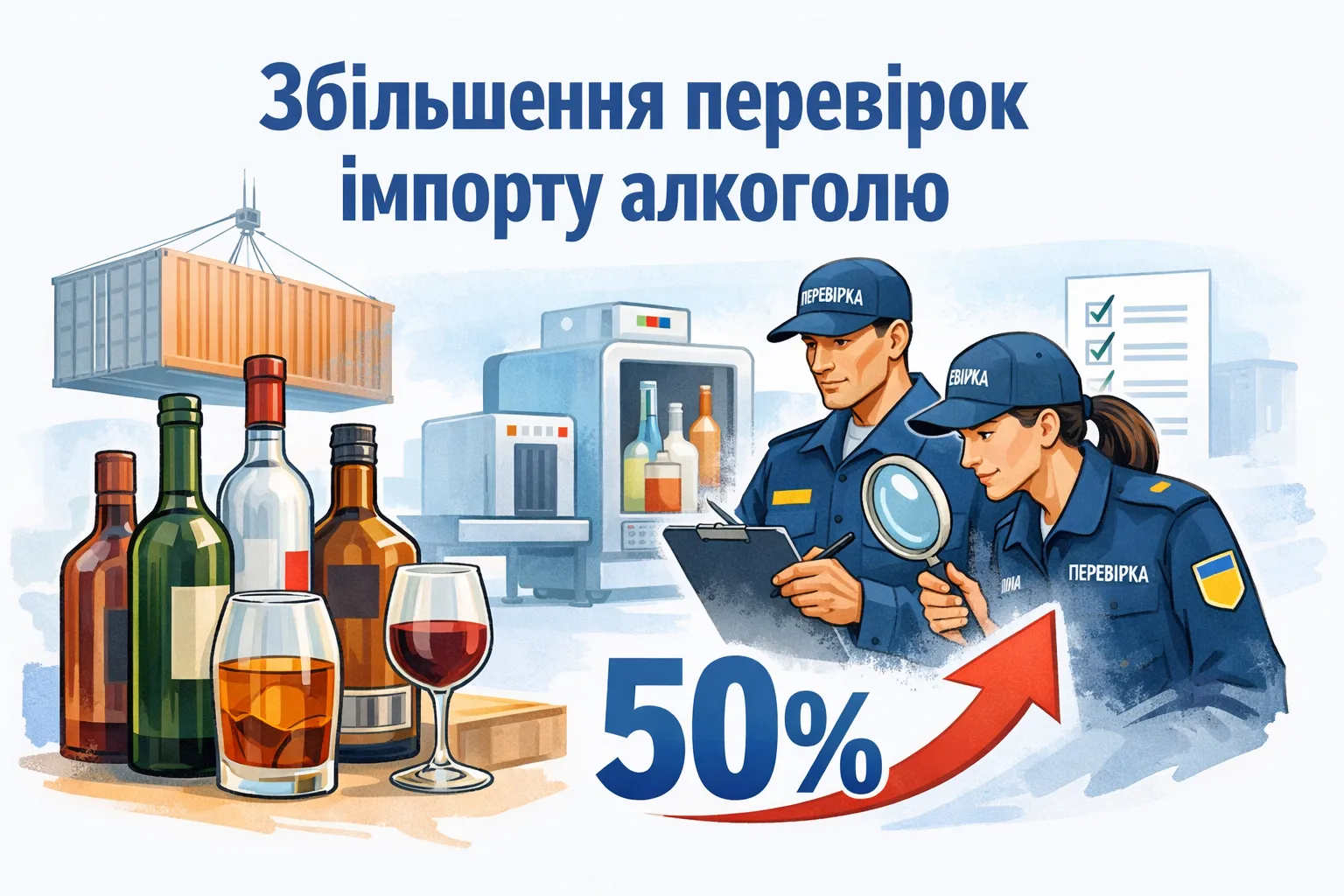 Імпорт алкоголю під тиском: бізнес фіксує стрибок фізичних перевірок до 50%