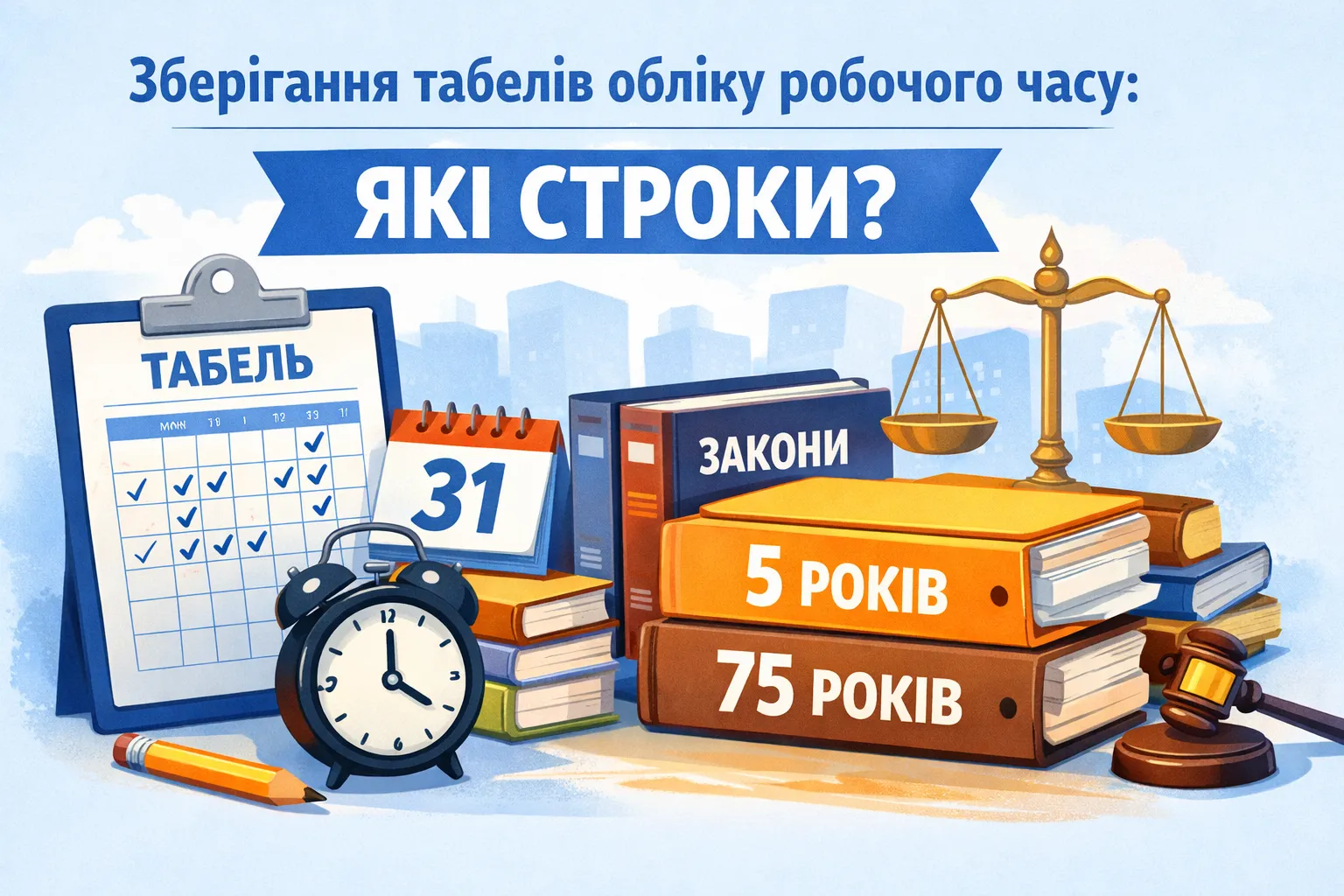 Скільки зберігати табелі обліку робочого часу: строки за законодавством Скільки зберігати табелі обліку робочого часу: строки за законодавством