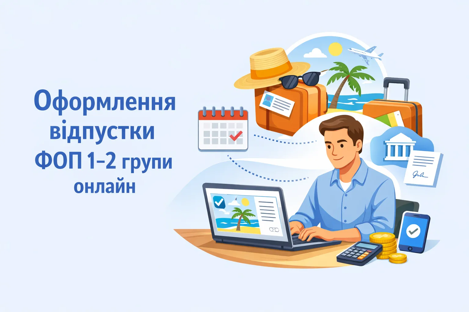 Як ФОП на ЄП 1-2 груп оформити відпустку онлайн? Як ФОП на ЄП 1-2 груп оформити відпустку онлайн?