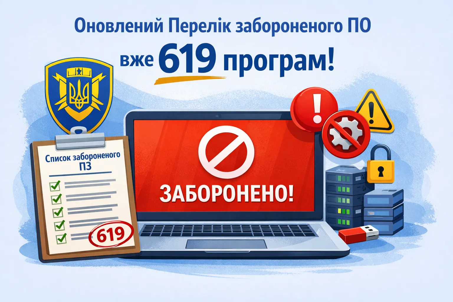 Держспецзв’язку поповнив перелік забороненого ПЗ: вже 619 позицій