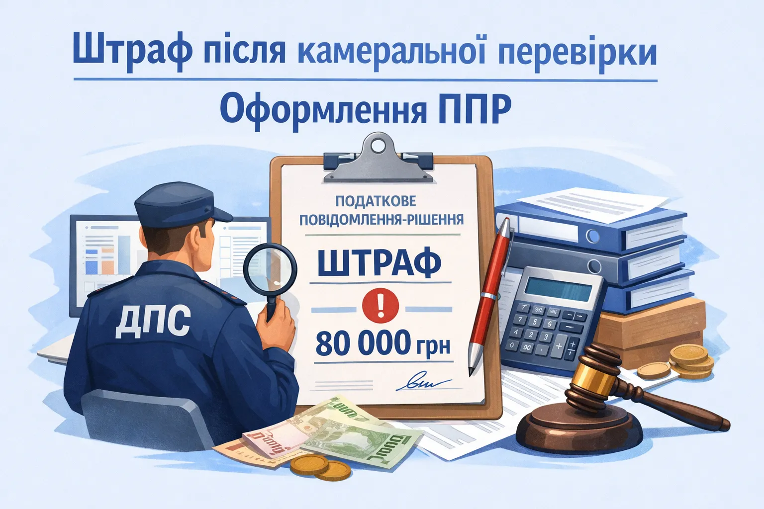 Штраф після камеральної перевірки: як ДПС оформлює ППР