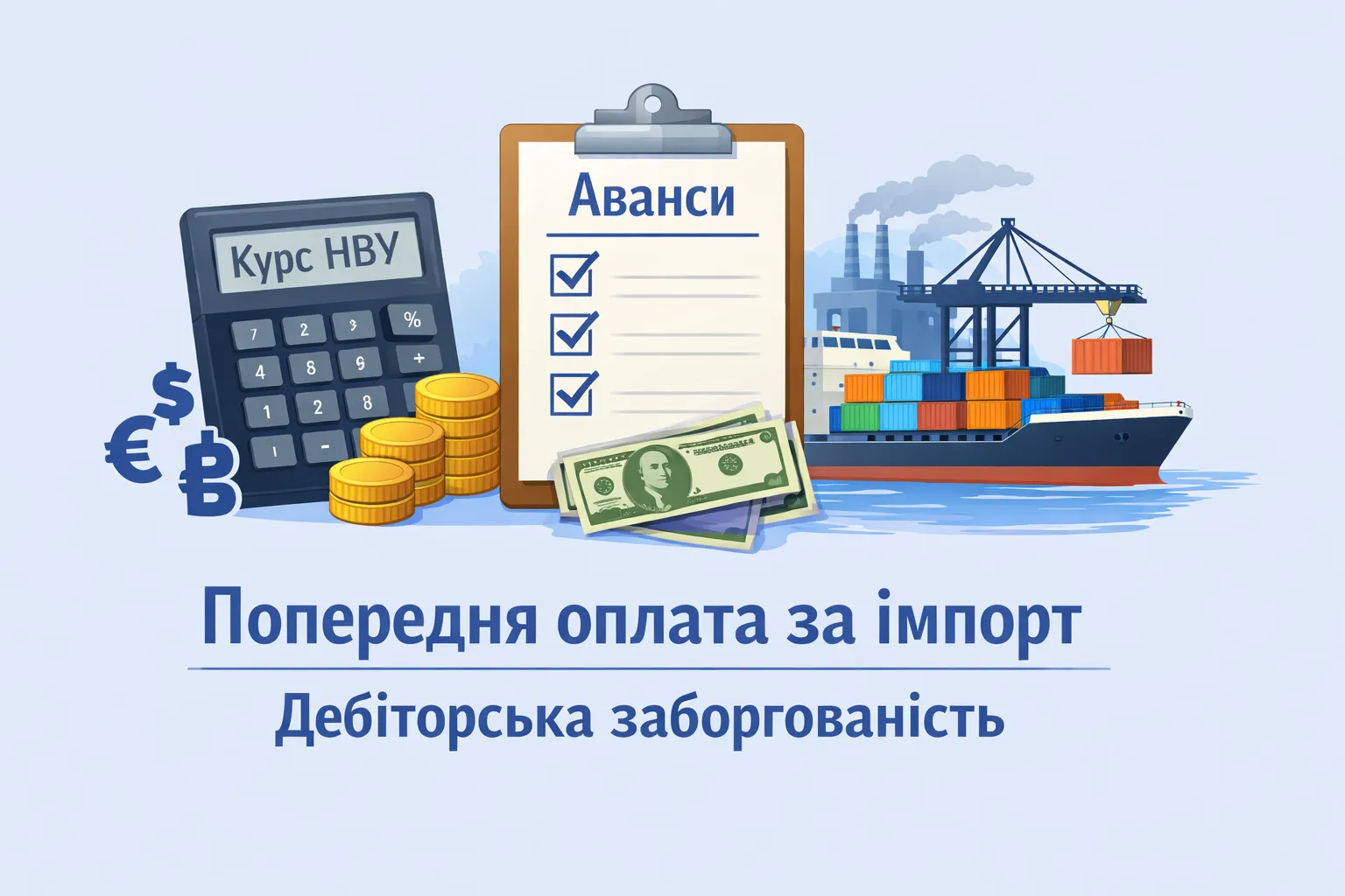 Попередня оплата за імпорт: курс НБУ, декілька авансів і немонетарна заборгованість