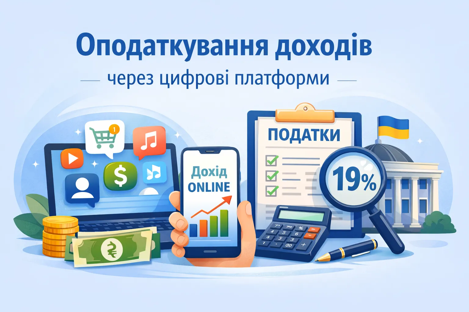 Оподаткування доходів, отриманих через цифрові платформи