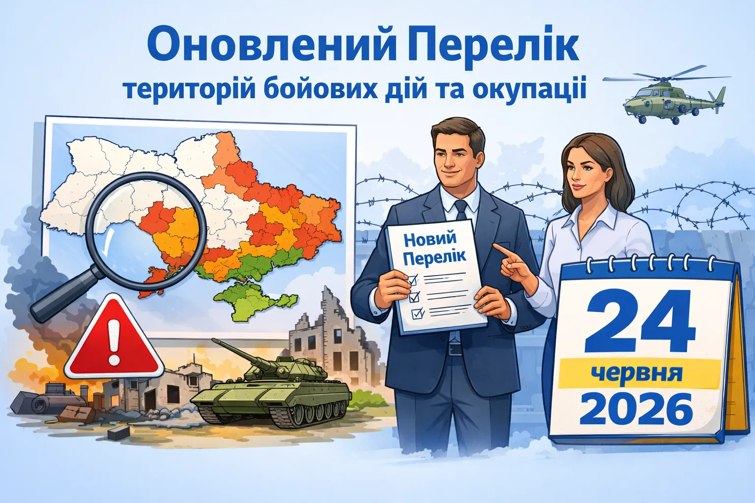 Є оновлення у Переліку територій бойових дій та окупації: діють з 24 червня 2026 року