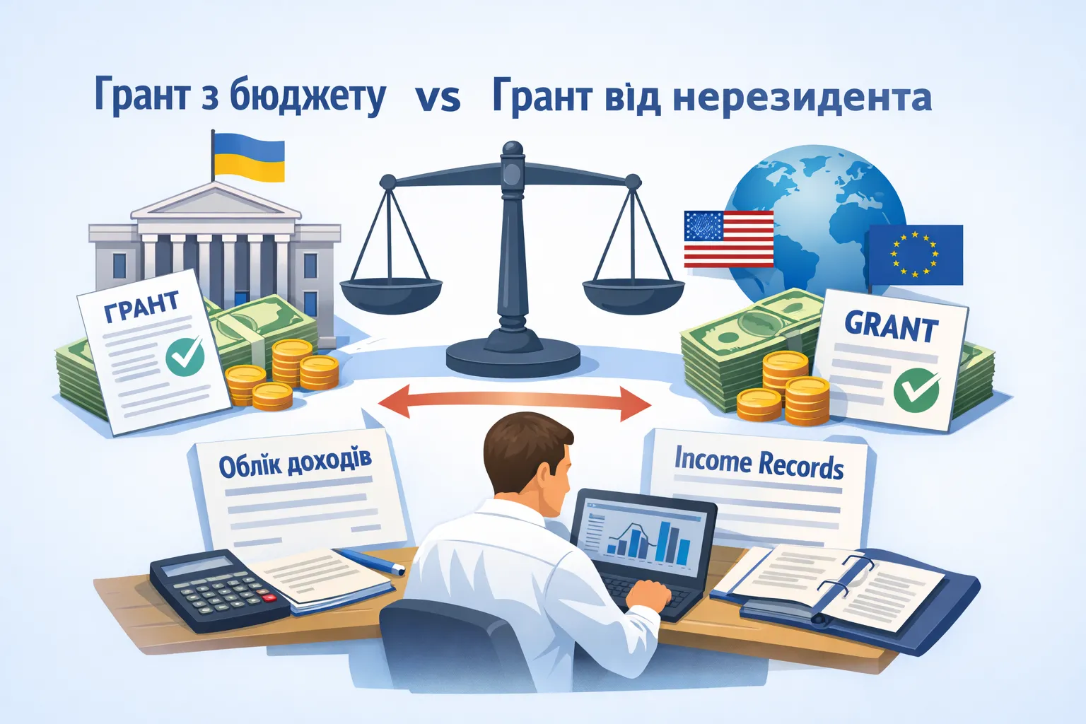 Гранти з бюджету vs від нерезидента: як юрособі‑єдиннику обліковувати дохід