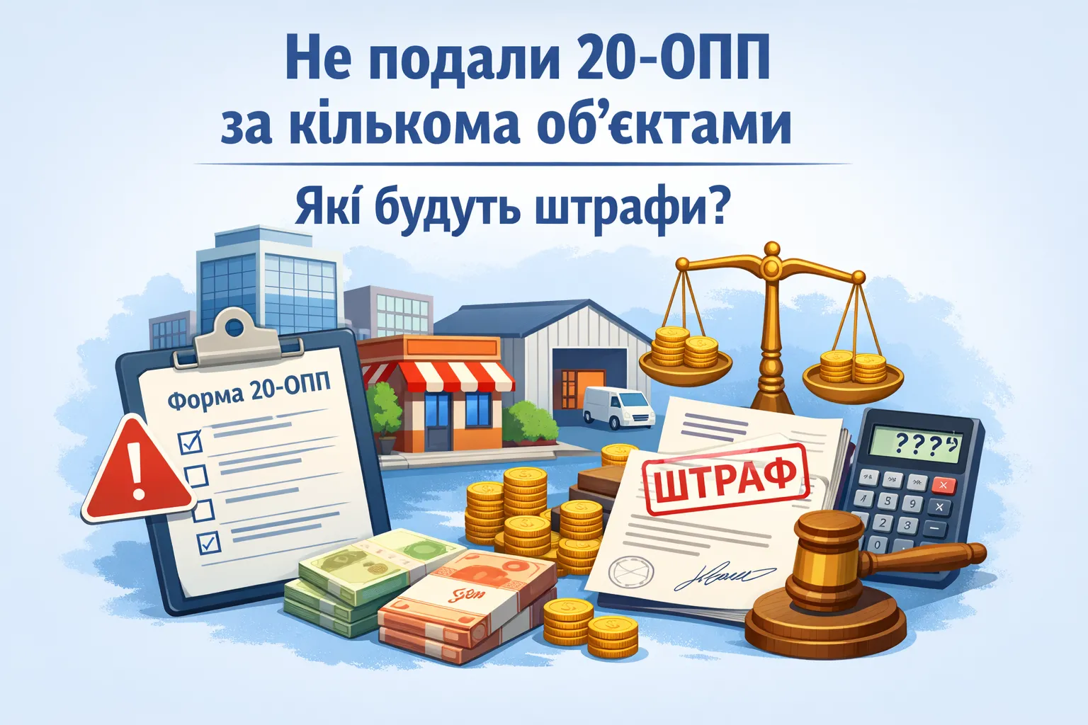 Не подали 20-ОПП за кількома об’єктами: скільки буде штрафів?
