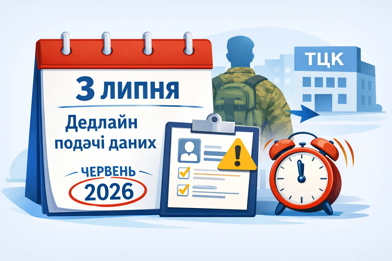 3 липня - дедлайн для повідомлення ТЦК про зміну облікових даних у червні 2026!