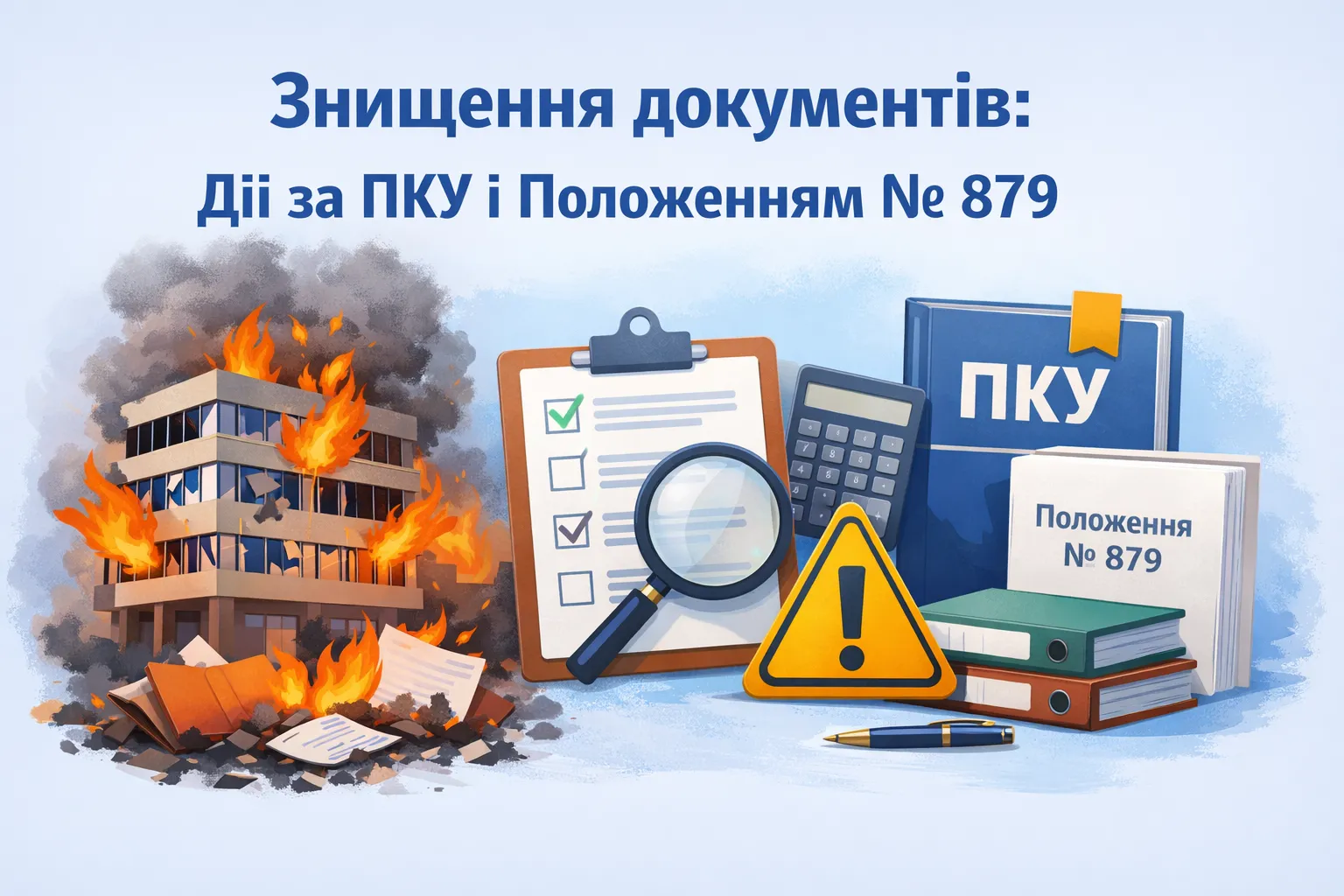 Документи згоріли разом з офісом: покрокові дії СГ за ПКУ і Положенням № 879